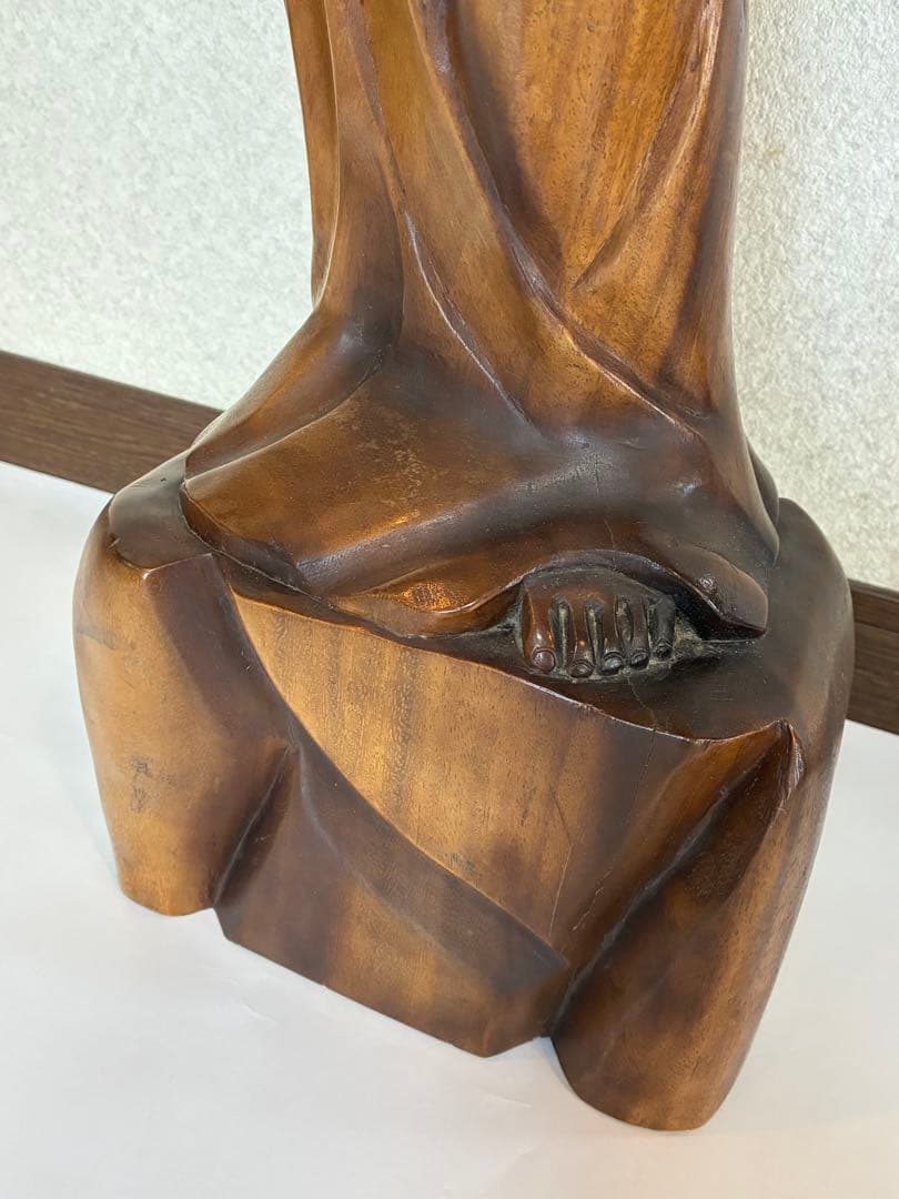 木製彫刻　水壺を持つ美しい女性像　高さ97㎝ オブジェ