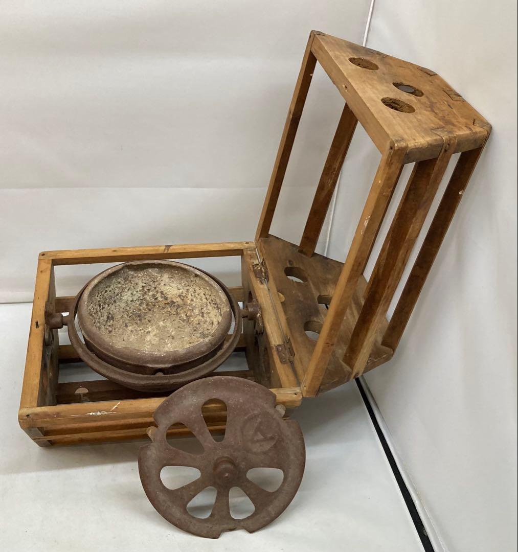 B315s 六角形回転安全炬燵 大正昭和レトロ アンティック 中金具は鉄製