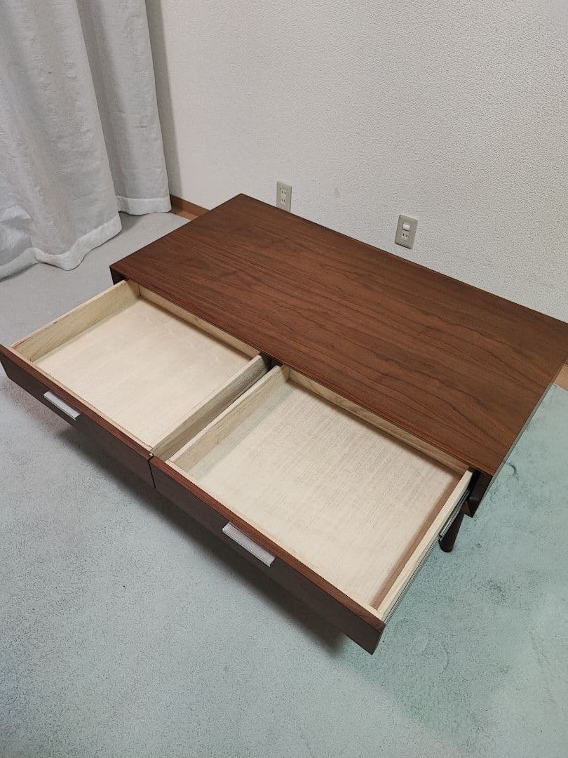 センターテーブル ローテーブル 引き出し2つ 木製 NITORI