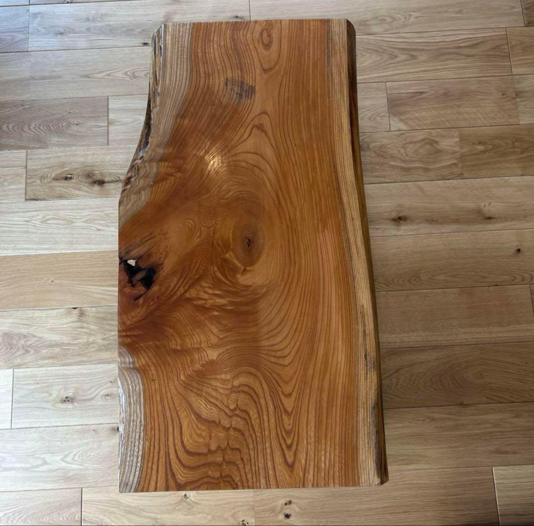 【しお様限定】一枚板けやき総欅造 ローテーブル座敷机昭和後期106✖︎63