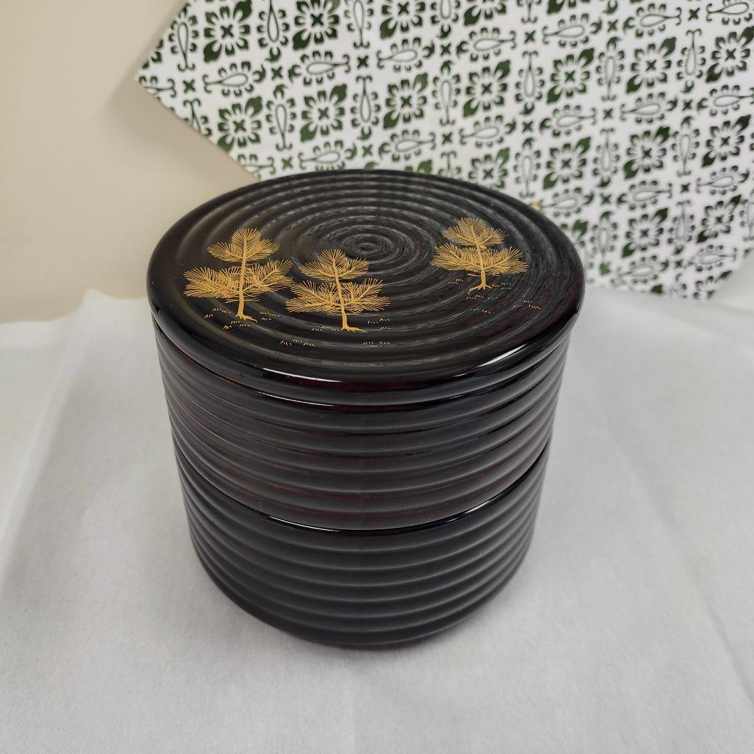 象彦 漆器 若松蒔絵 内朱丸重 二段丸重 菓子器 お弁当箱 宝石箱 - メルカリ