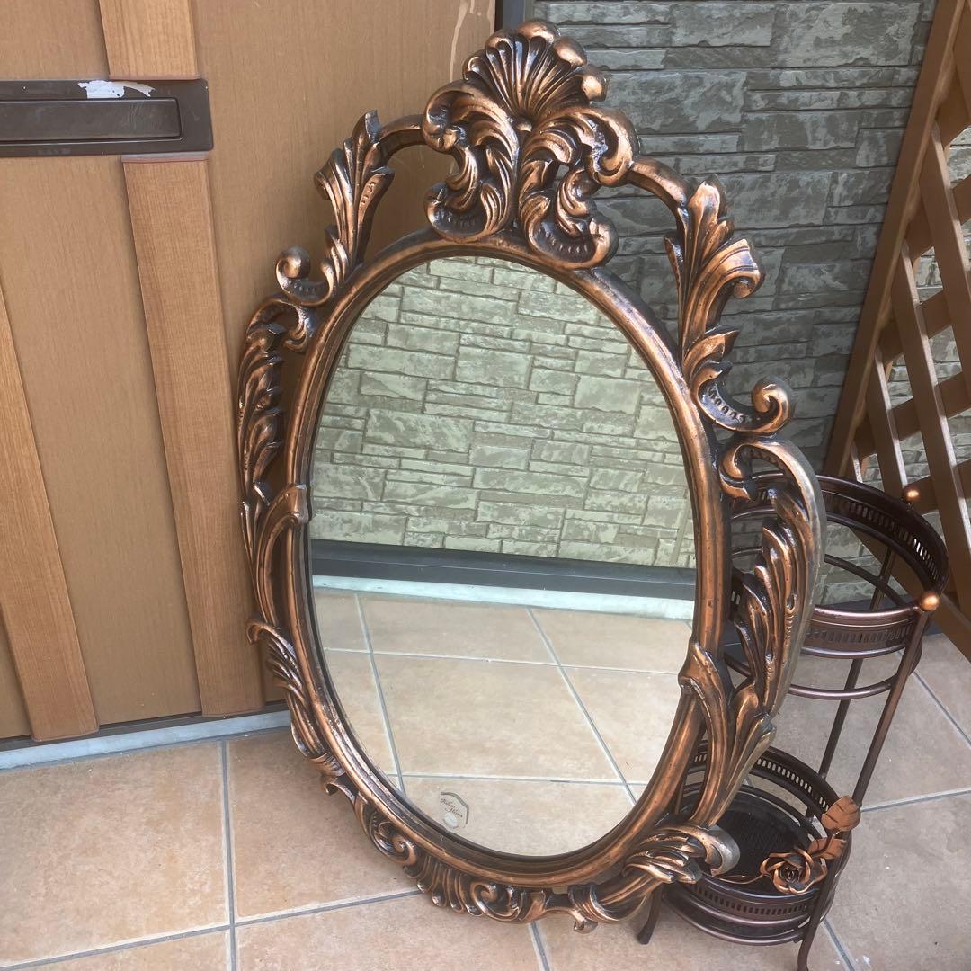 Hallan Mirror イタリア　壁掛け　ウォールミラー　アンティーク調