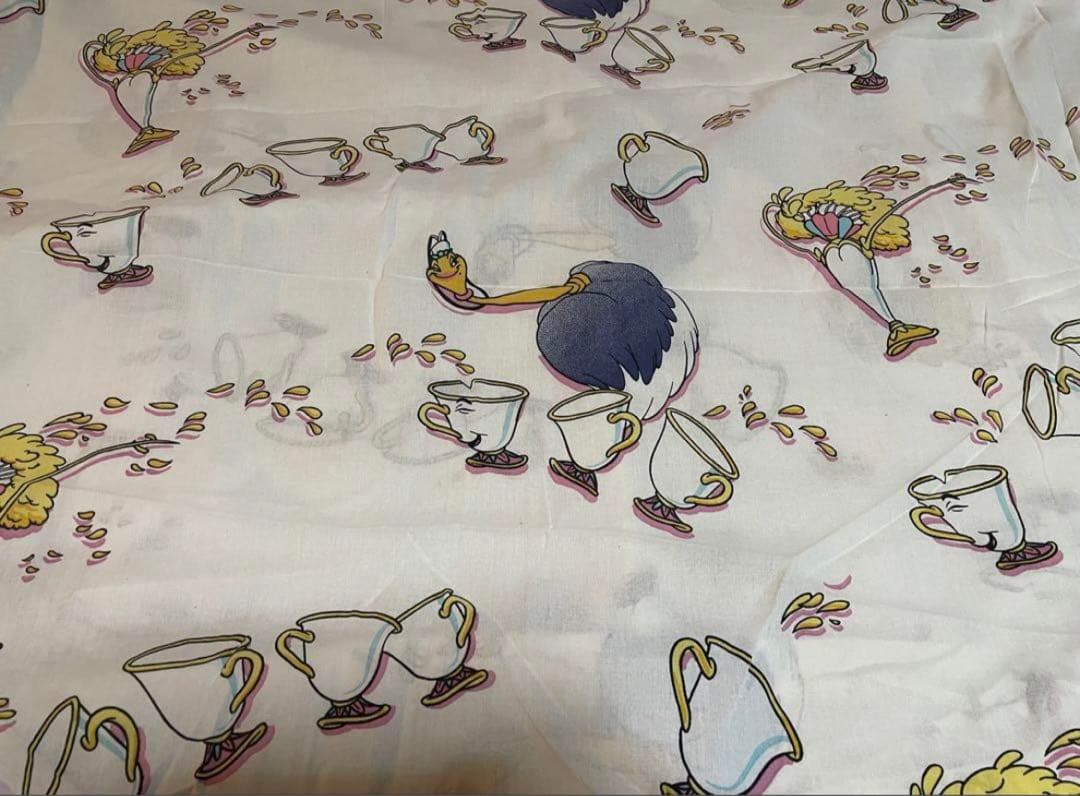 ディズニー　美女と野獣　ヴィンテージシーツ　USA