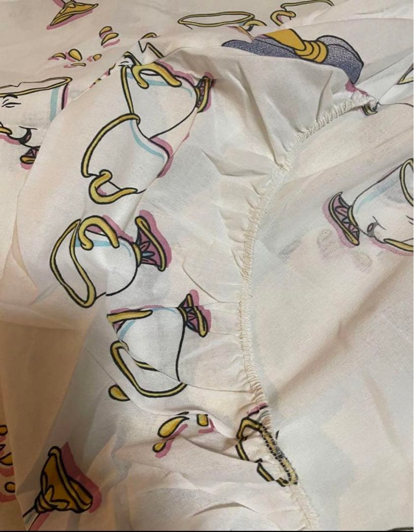 ディズニー　美女と野獣　ヴィンテージシーツ　USA