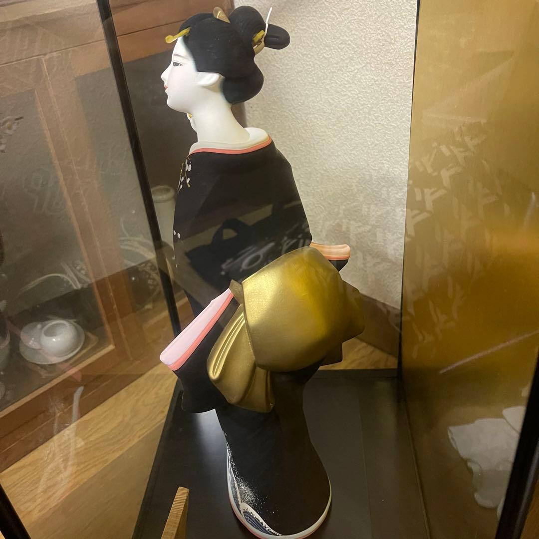 博多人形　清春　海　波　桜