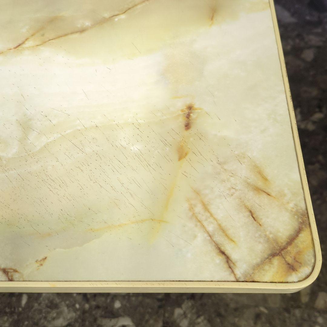 昭和レトロポップテーブル　ローテーブル　スペースエイジ　大理石柄テーブル