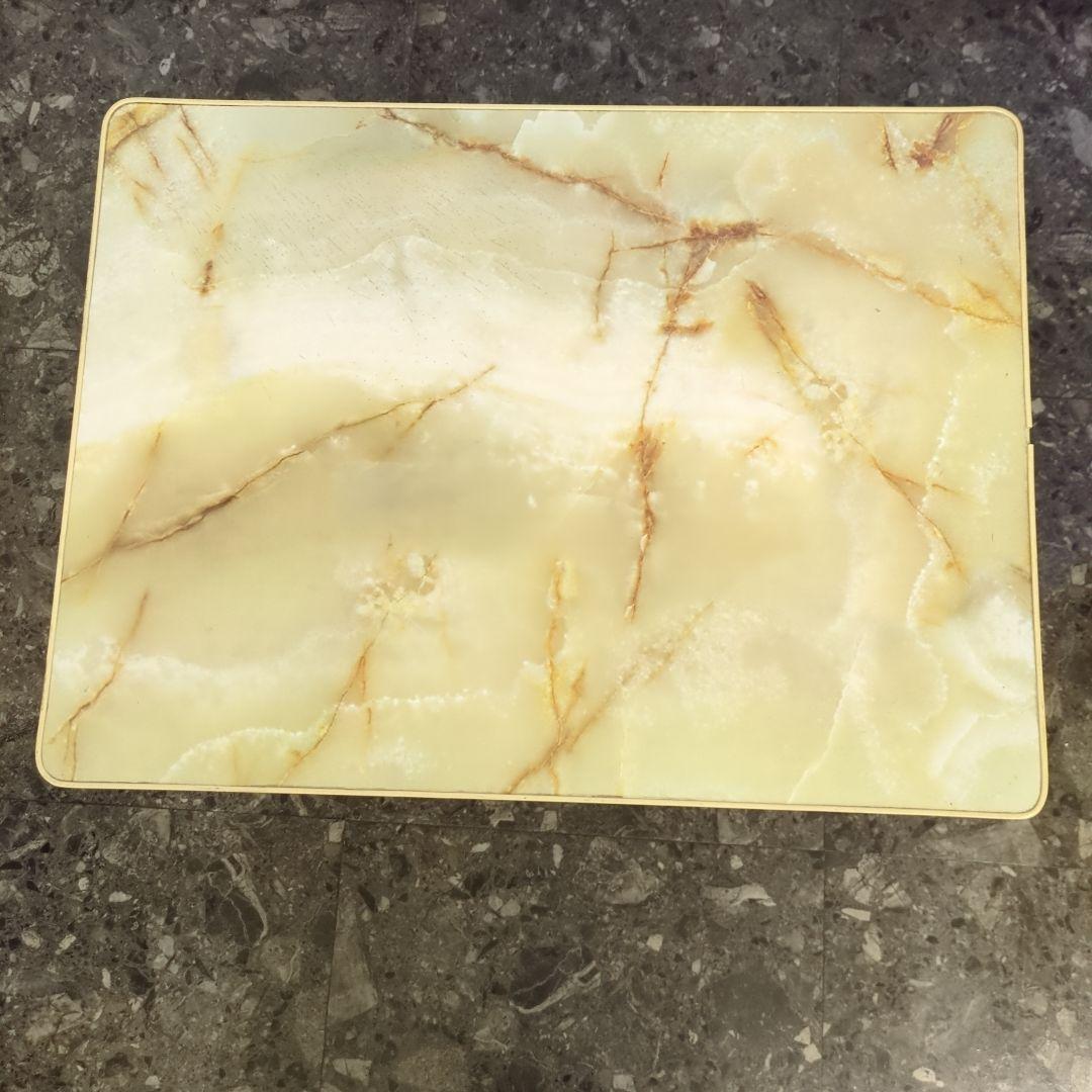 昭和レトロポップテーブル　ローテーブル　スペースエイジ　大理石柄テーブル