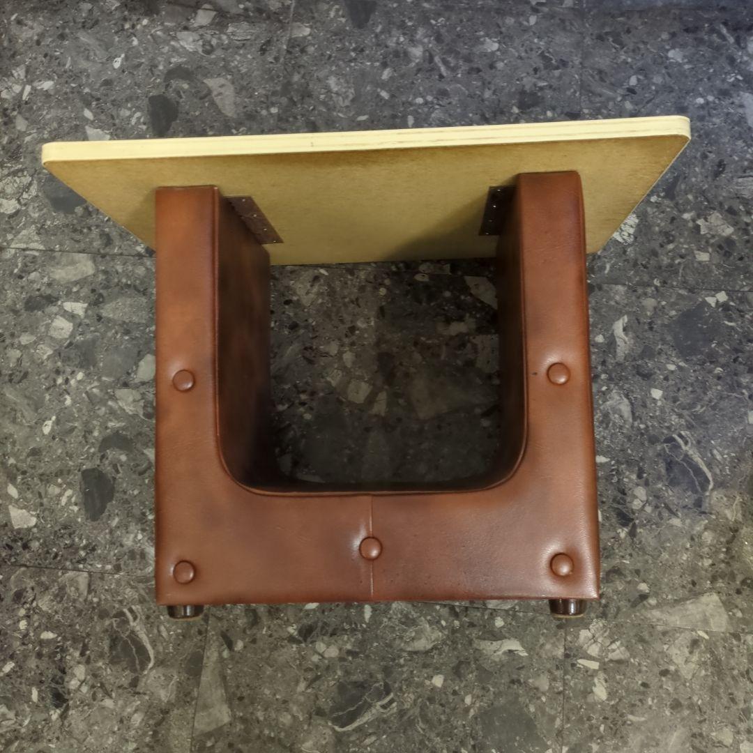 昭和レトロポップテーブル　ローテーブル　スペースエイジ　大理石柄テーブル