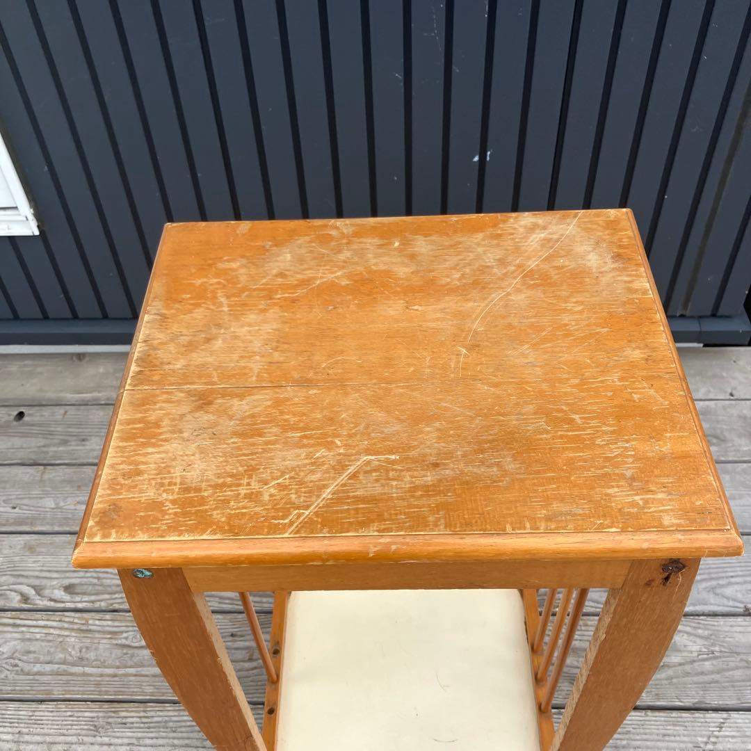 昭和レトロ 木製コンソールテーブル コールキャビネット 電話台 飾り棚 花台