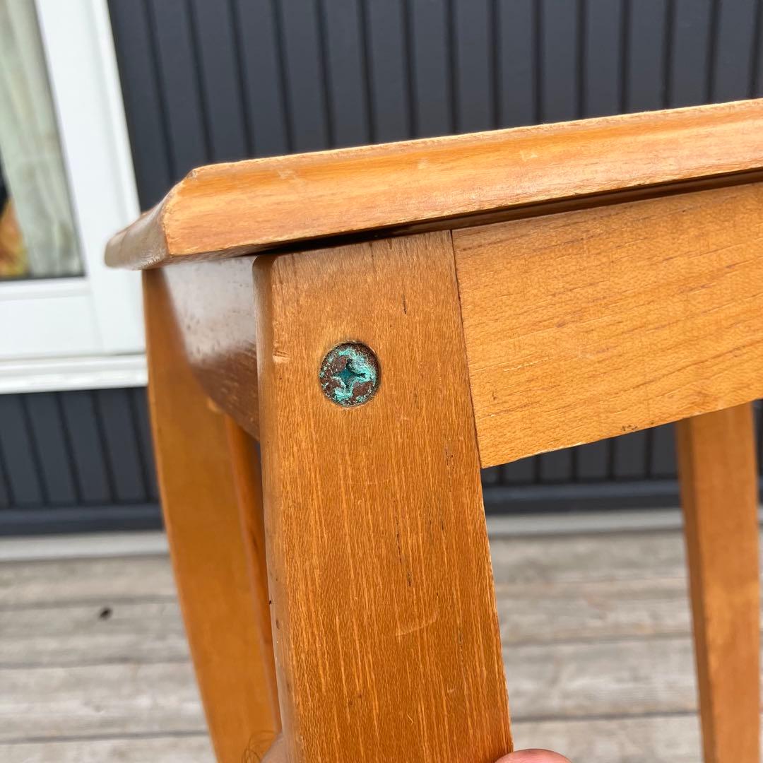 昭和レトロ 木製コンソールテーブル コールキャビネット 電話台 飾り棚 花台