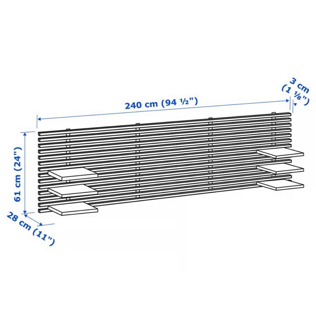 IKEA MANDAL マンダール ヘッドボード バーチ 240 cm