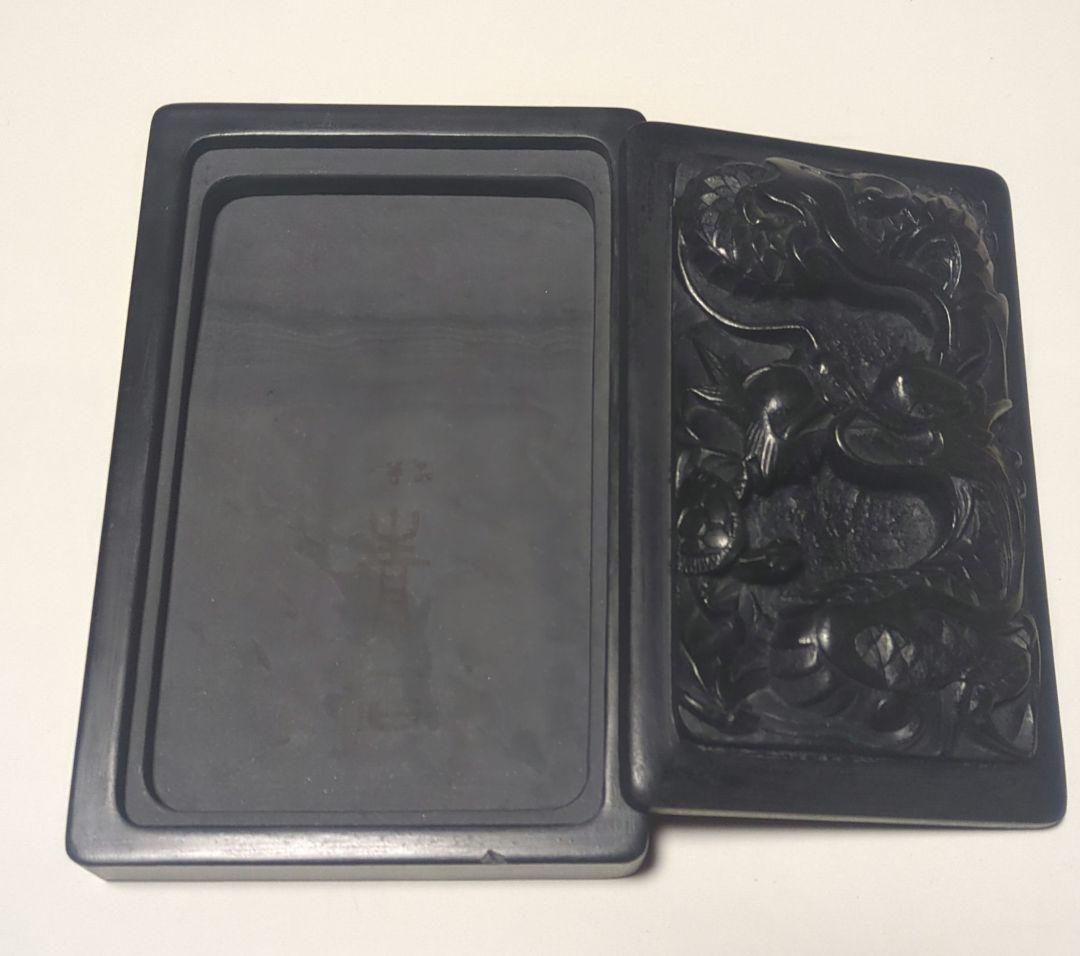 硯 龍彫刻入り蓋 一等品 青石 韓国 金不換筆房本館 - メルカリ