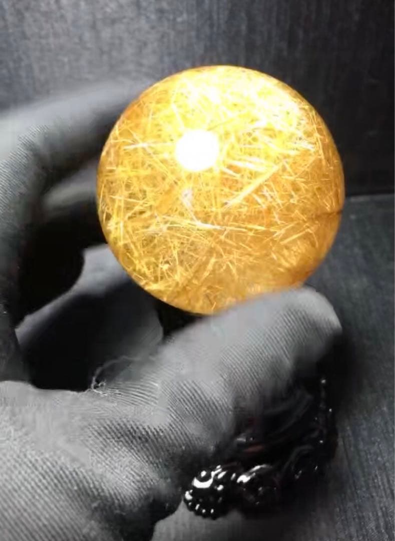 ⭐︎【極上品】タイチンクオーツ 置物 52.5mm 203g