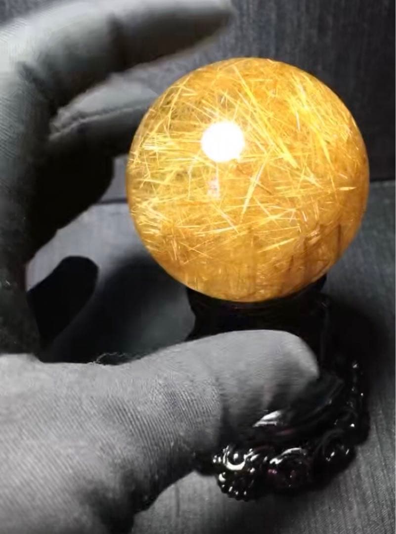 ⭐︎【極上品】タイチンクオーツ 置物 52.5mm 203g