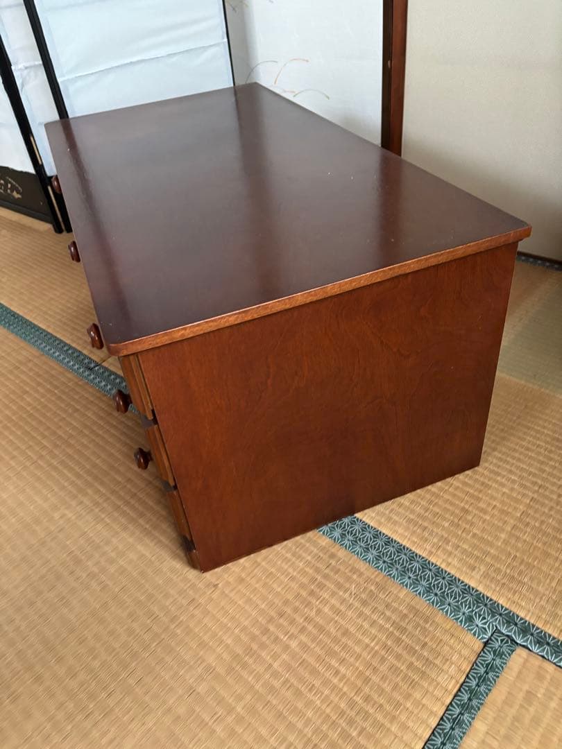 文机 座机 デスク 勉強机 書斎 書斎机 アンティーク 昭和レトロ 桜　民芸調