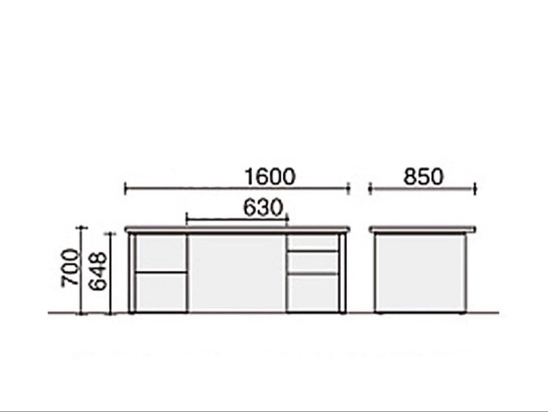 コクヨ 書斎机 220シリーズ 両袖デスク 役員室