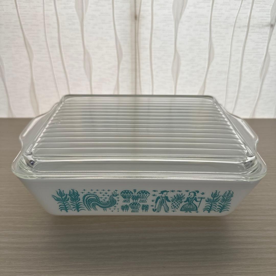 オールドパイレックス バタープリント レフリジレーター4個セット