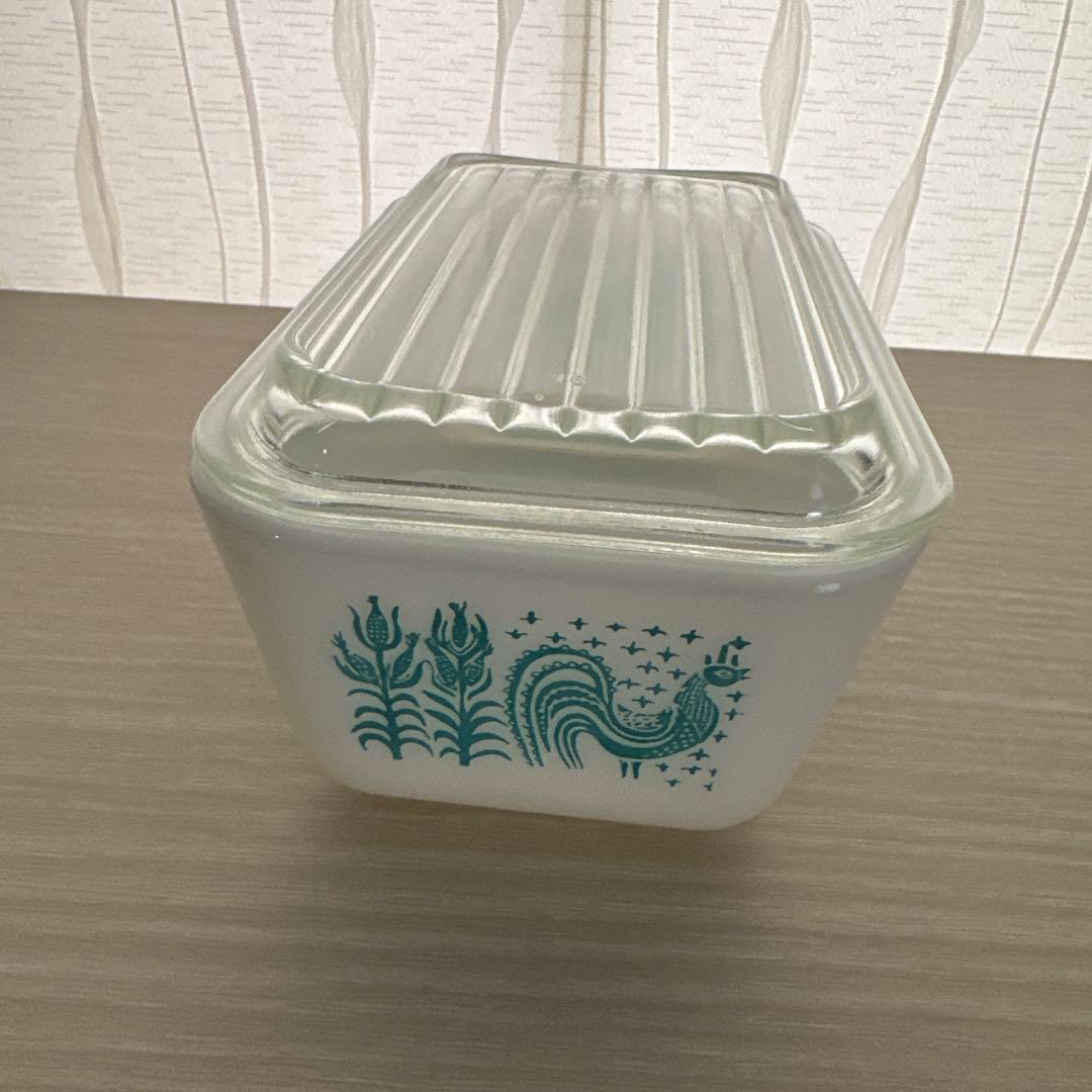 オールドパイレックス バタープリント レフリジレーター4個セット