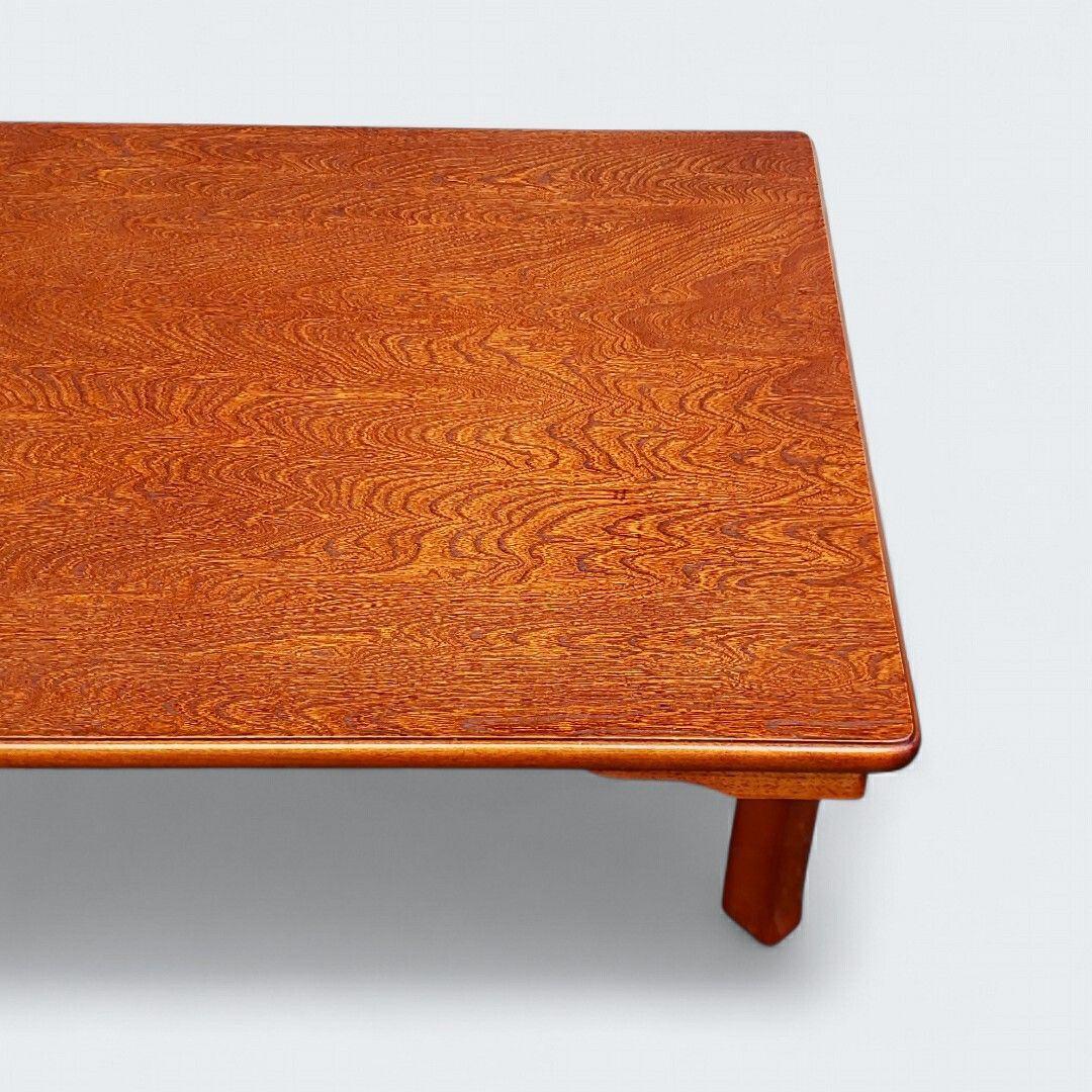 引き取り限定 座卓 ちゃぶ台 ローテーブル 折りたたみ式 幅120cm 木目