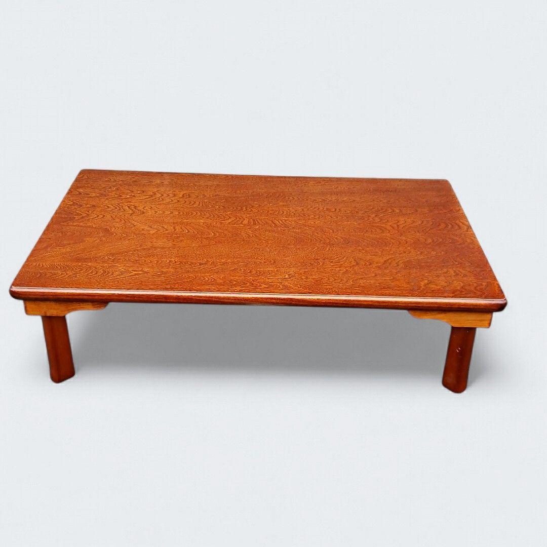 引き取り限定 座卓 ちゃぶ台 ローテーブル 折りたたみ式 幅120cm 木目