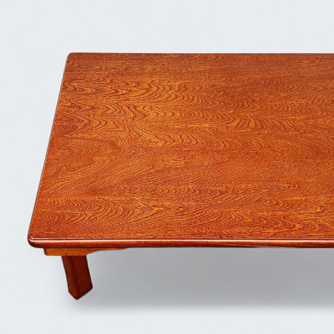 引き取り限定 座卓 ちゃぶ台 ローテーブル 折りたたみ式 幅120cm 木目