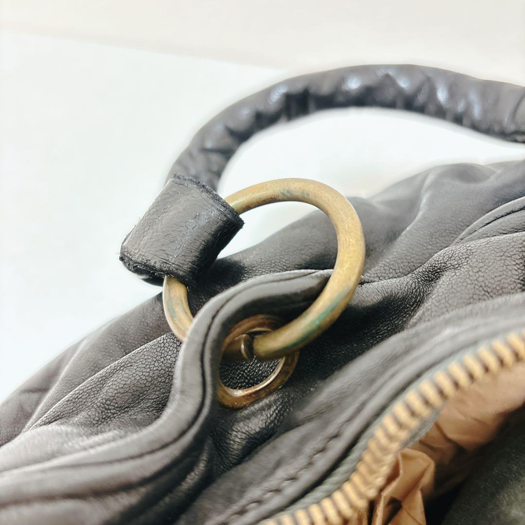 SALE❣️ バック 黒　ブルーノロッシ イタリア製 メッシュ　ボストンバッグ