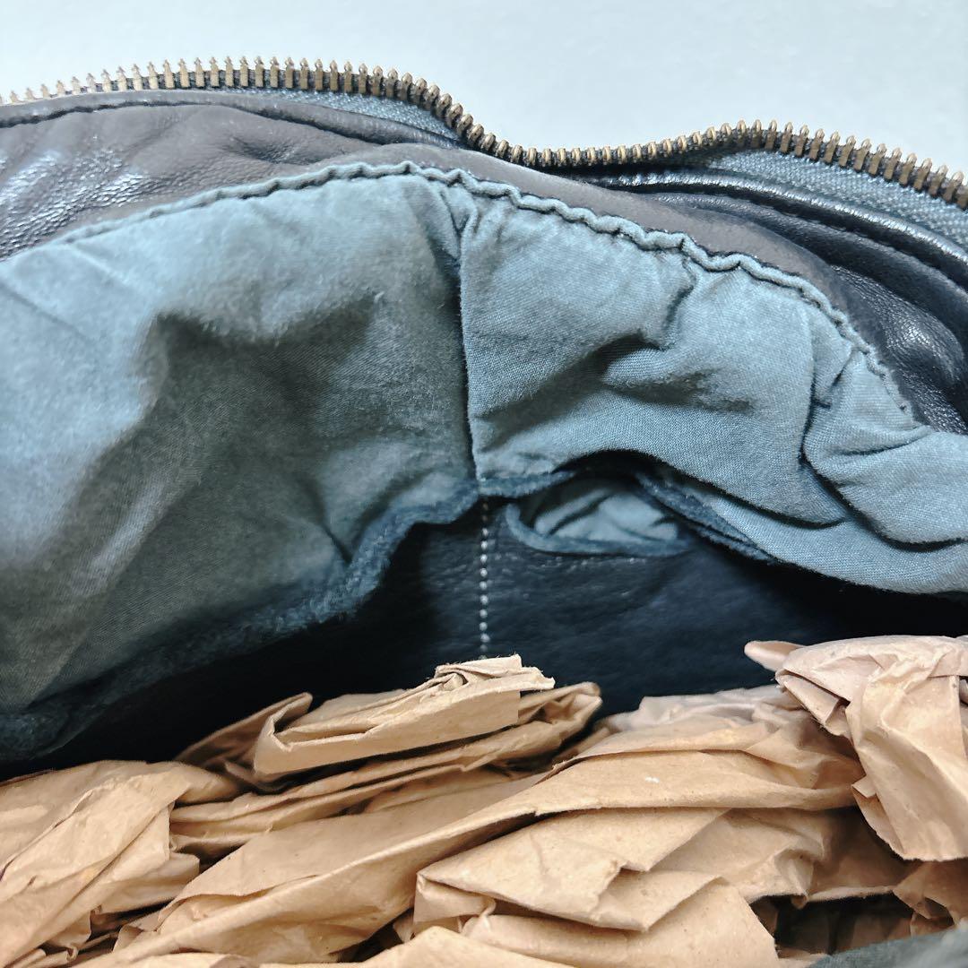 SALE❣️ バック 黒　ブルーノロッシ イタリア製 メッシュ　ボストンバッグ