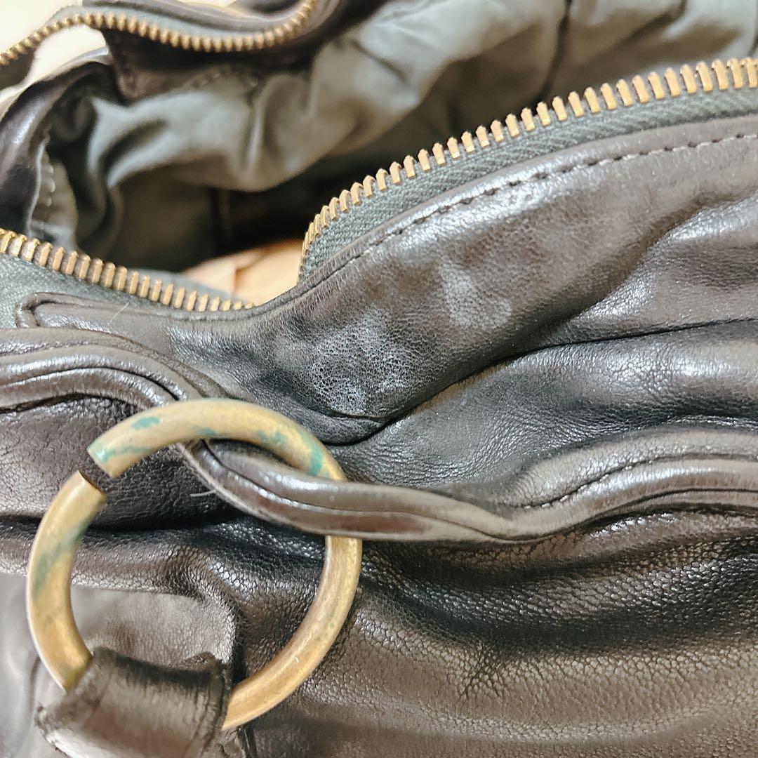 SALE❣️ バック 黒　ブルーノロッシ イタリア製 メッシュ　ボストンバッグ