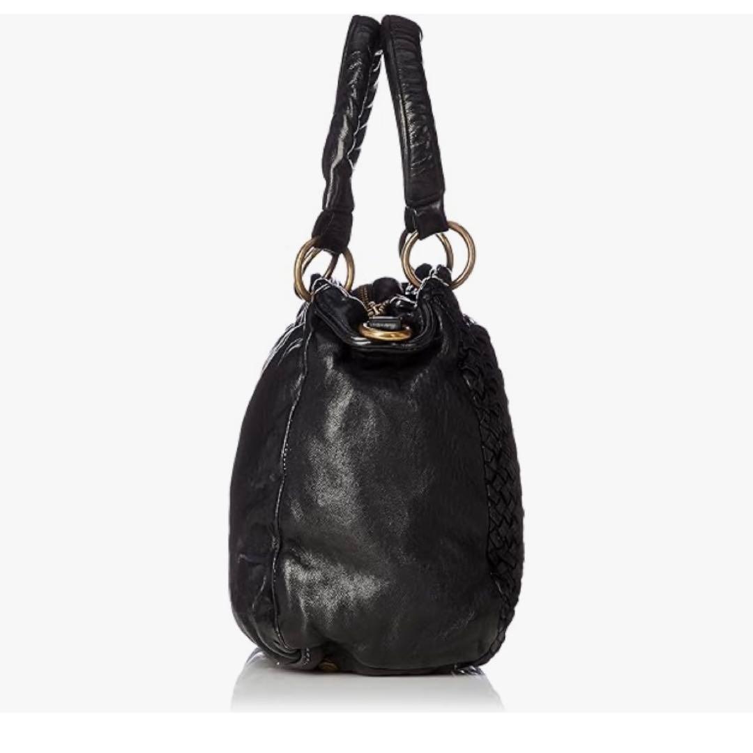 SALE❣️ バック 黒　ブルーノロッシ イタリア製 メッシュ　ボストンバッグ