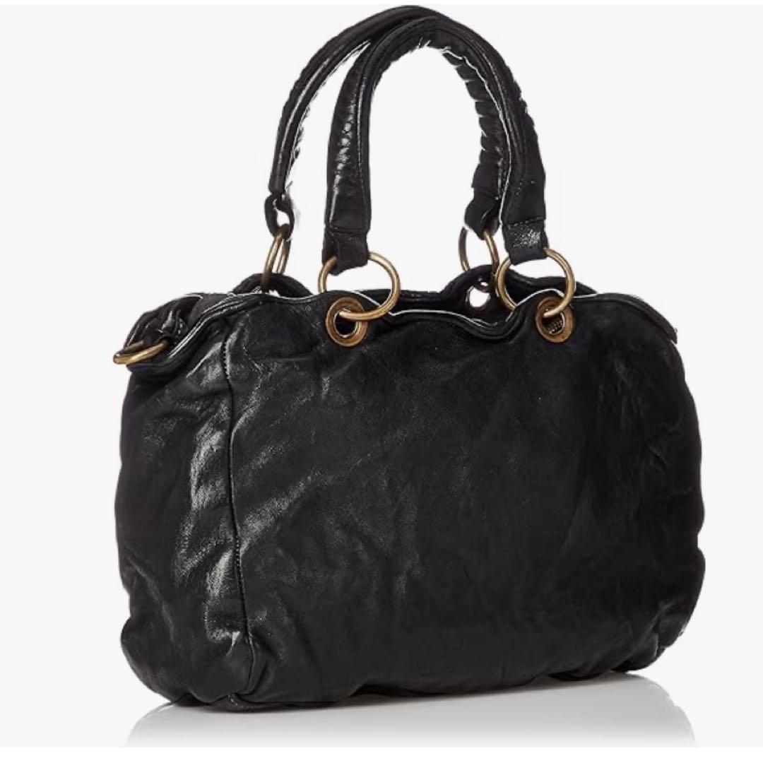 SALE❣️ バック 黒　ブルーノロッシ イタリア製 メッシュ　ボストンバッグ