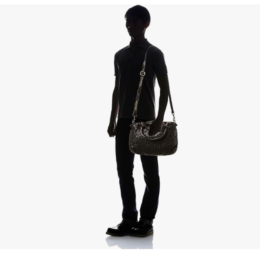 SALE❣️ バック 黒　ブルーノロッシ イタリア製 メッシュ　ボストンバッグ