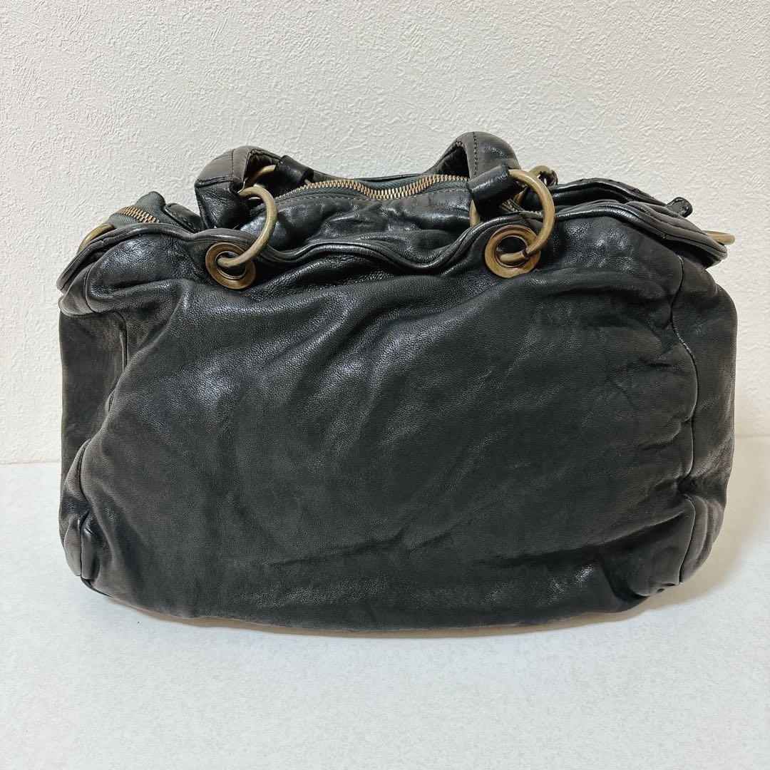 SALE❣️ バック 黒　ブルーノロッシ イタリア製 メッシュ　ボストンバッグ