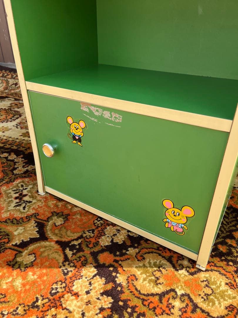 棚 レトロポップ ラック インテリア 昭和レトロ 当時物 インテリア 緑グリーン