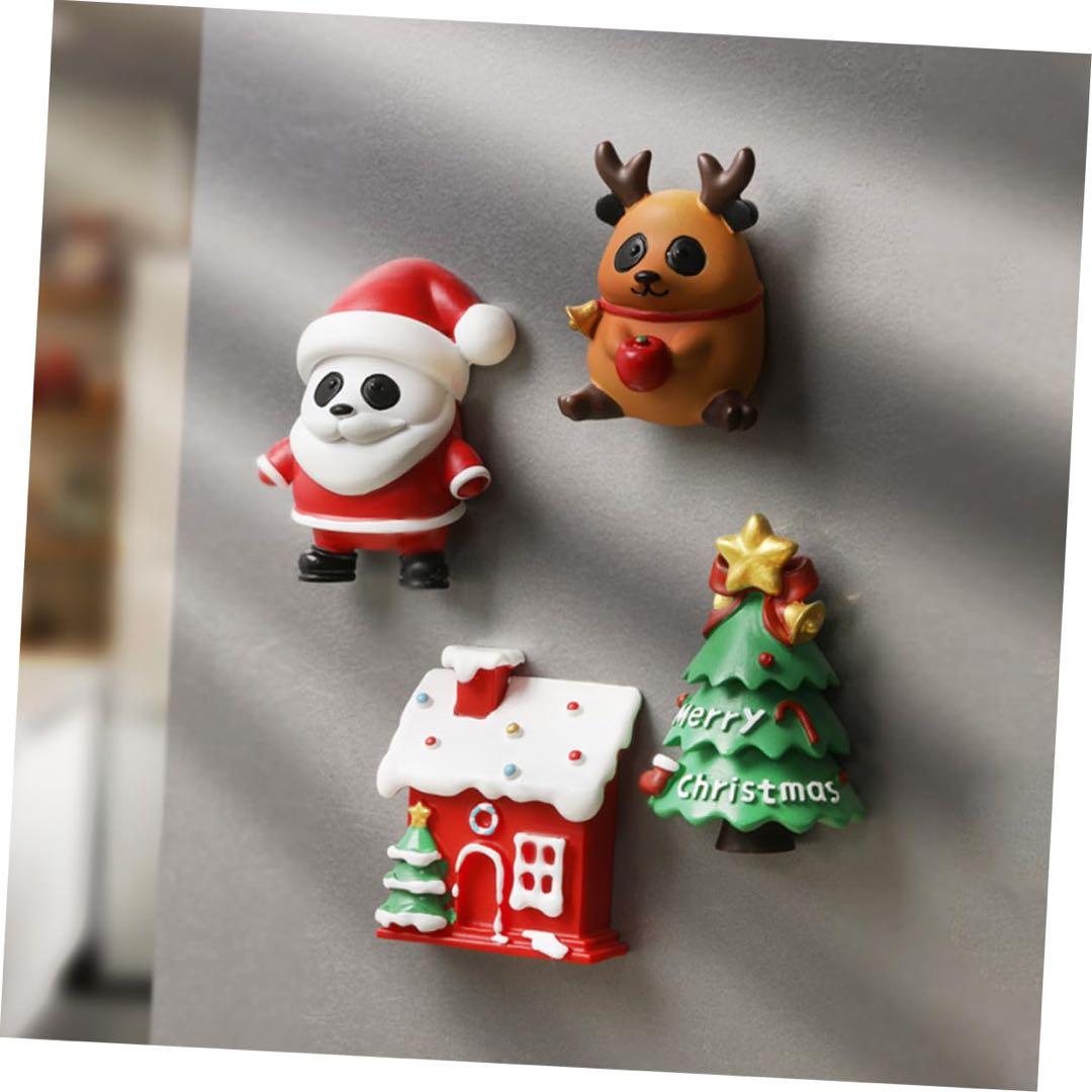 DERAYEE クリスマス 置物 冷蔵庫マグネット パンダ 飾り 可愛い 樹脂