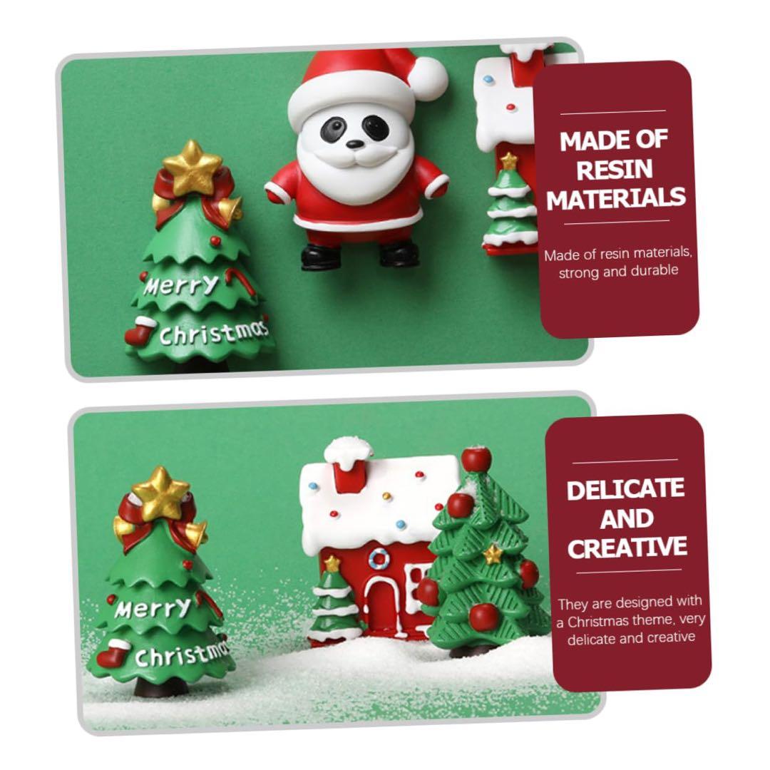 DERAYEE クリスマス 置物 冷蔵庫マグネット パンダ 飾り 可愛い 樹脂
