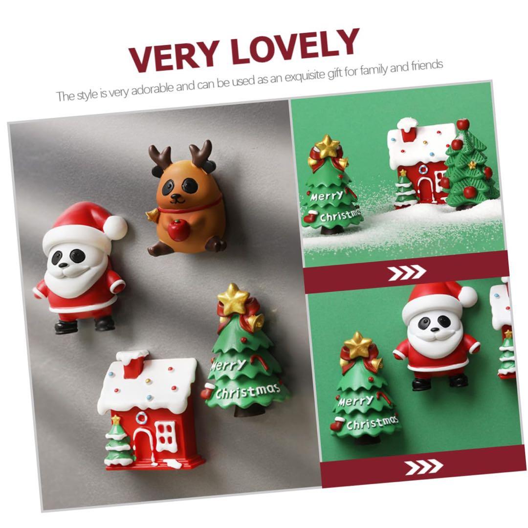 DERAYEE クリスマス 置物 冷蔵庫マグネット パンダ 飾り 可愛い 樹脂