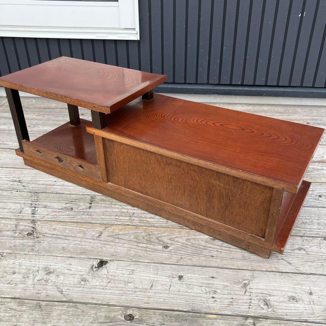 昭和レトロ 木製 階段箪笥 飾り棚 茶箪笥 サイドボード 古家具 ビンテージ