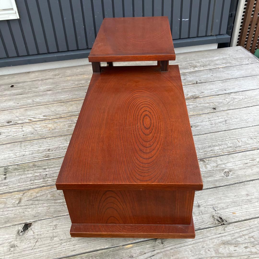 昭和レトロ 木製 階段箪笥 飾り棚 茶箪笥 サイドボード 古家具 ビンテージ