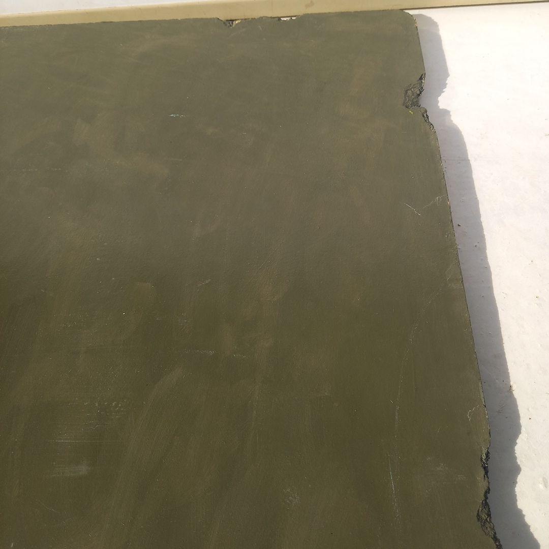 エンボス技法　少女と犬のアート作品　70×51