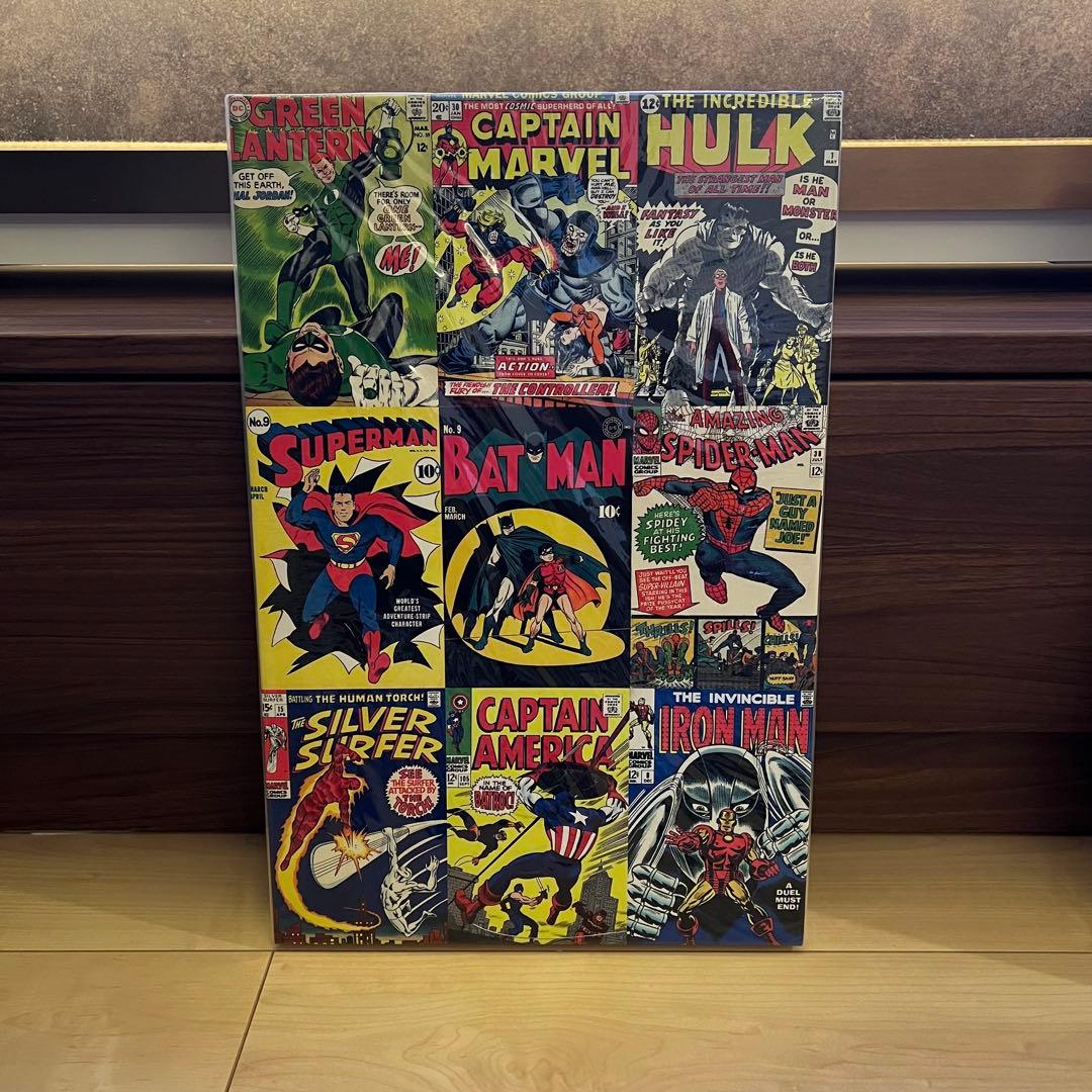 【ビンテージ品】大判　ポップアートパネル　4枚セット　32.5cm×49.5cm