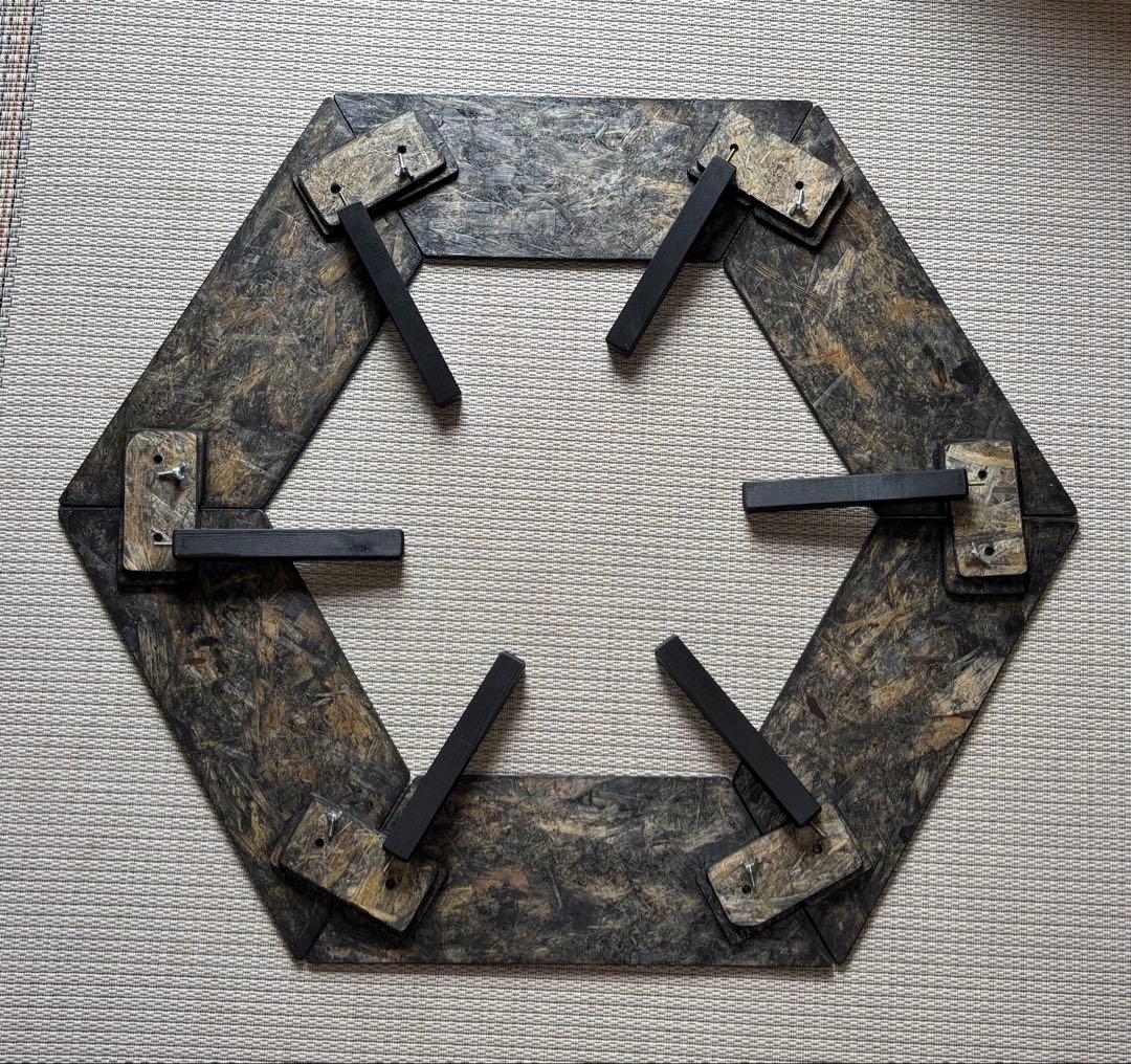 ヘキサテーブル65 スケルトンブラック塗装 FH65sb