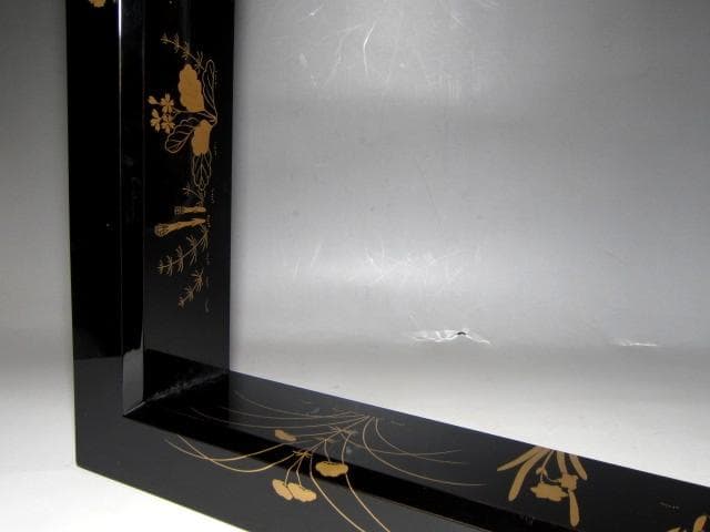 ＜特別価格＞中村宗哲 春秋草花蒔絵 炉縁 裏千家十五代 鵬雲斎花押　v914