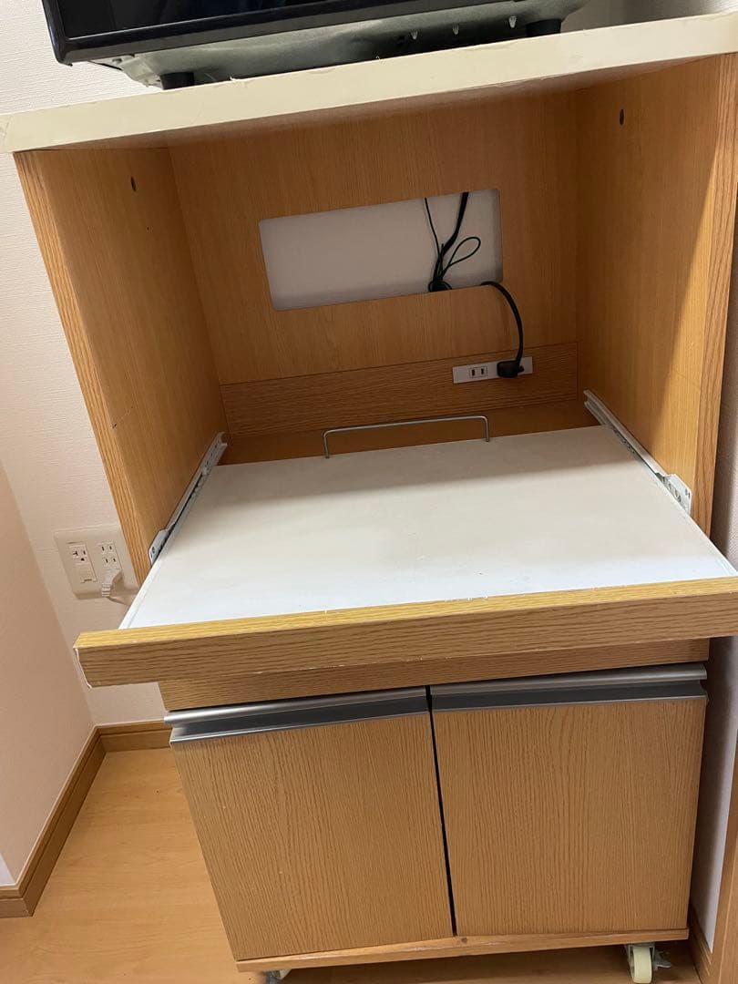 ライトブラウン✖︎ホワイト レンジ台 送料込み