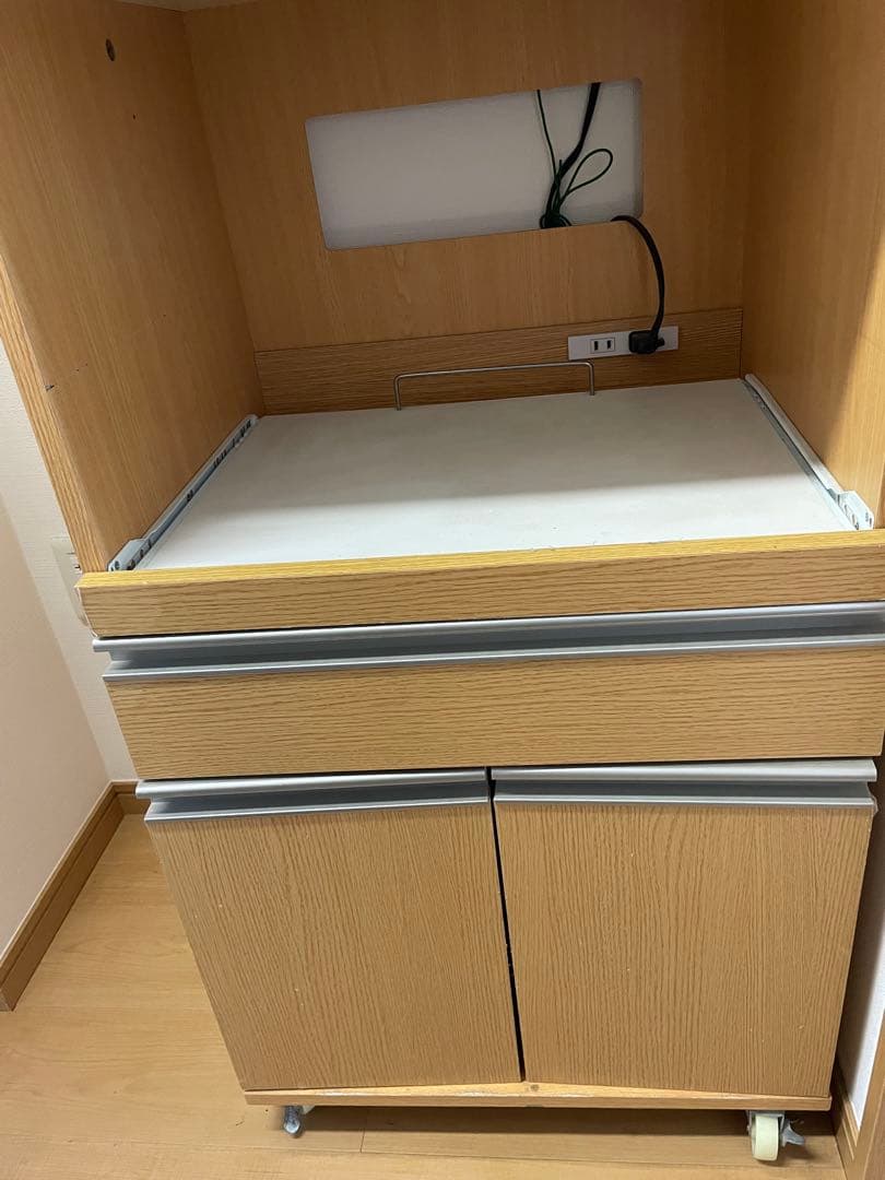 ライトブラウン✖︎ホワイト レンジ台 送料込み