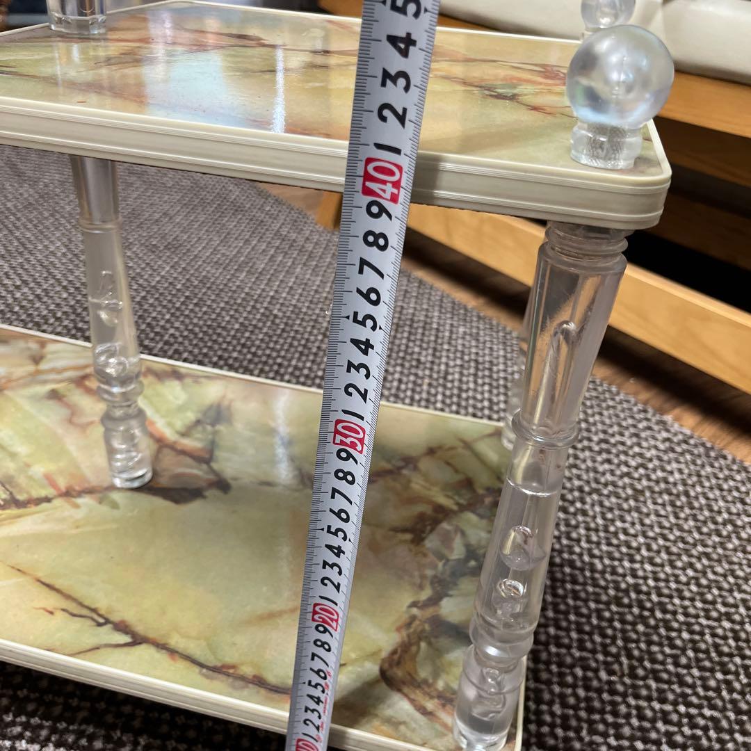 昭和レトロ　大理石柄　ヴィンテージラック　3段棚 多用途に♪