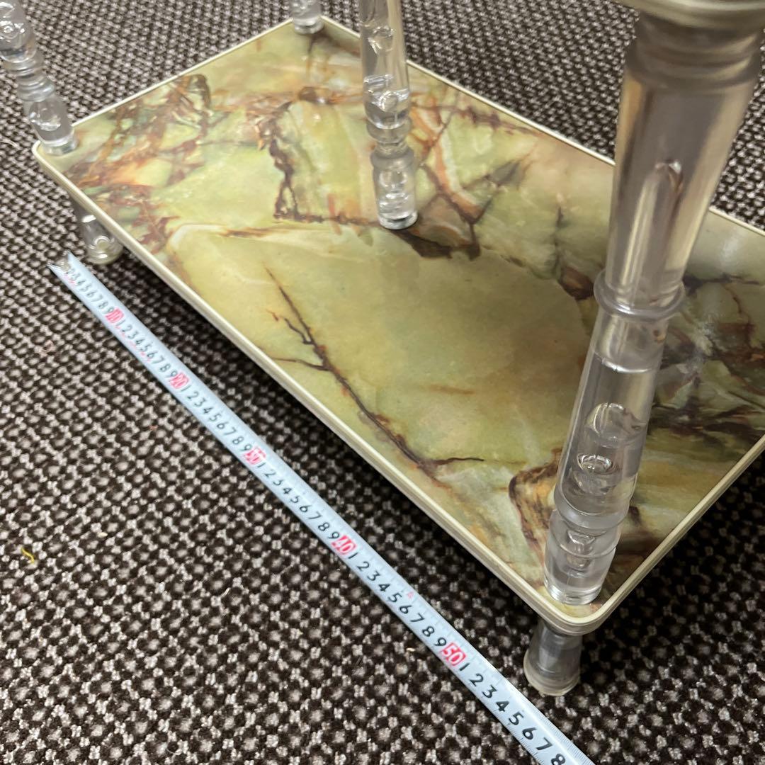 昭和レトロ　大理石柄　ヴィンテージラック　3段棚 多用途に♪