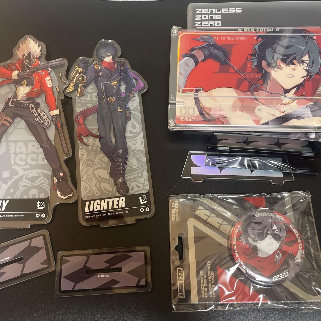 ゼンゼロ ライト ビリー アクスタ アクリルボード 缶バッジ 中国輸入