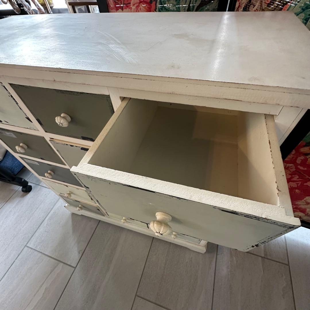 【引き取りお値引き】木製チェスト　ボックス引き出し収納　フレンチシック　シャビー