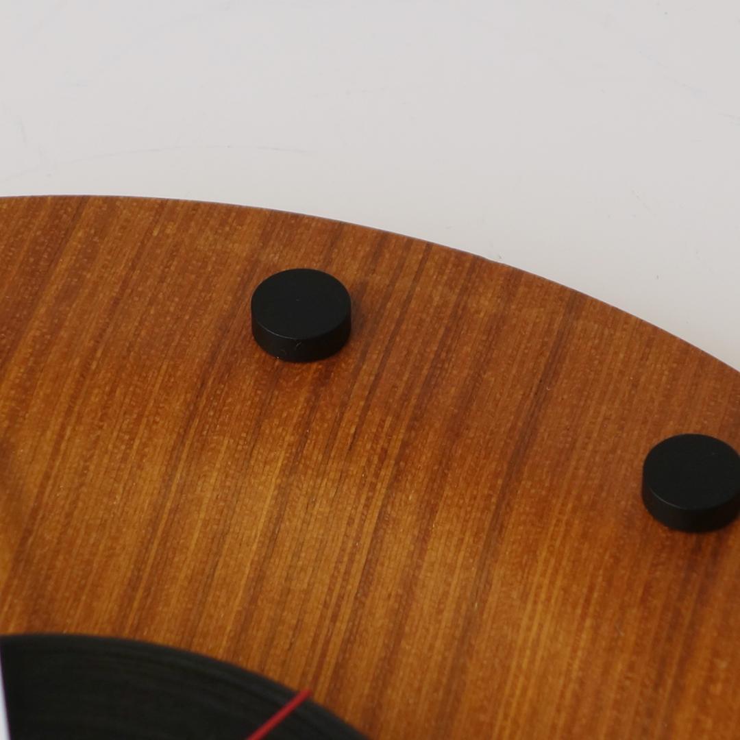 1点物 チーク材 プライウッド ミッドセンチュリーモダン かけ時計 改