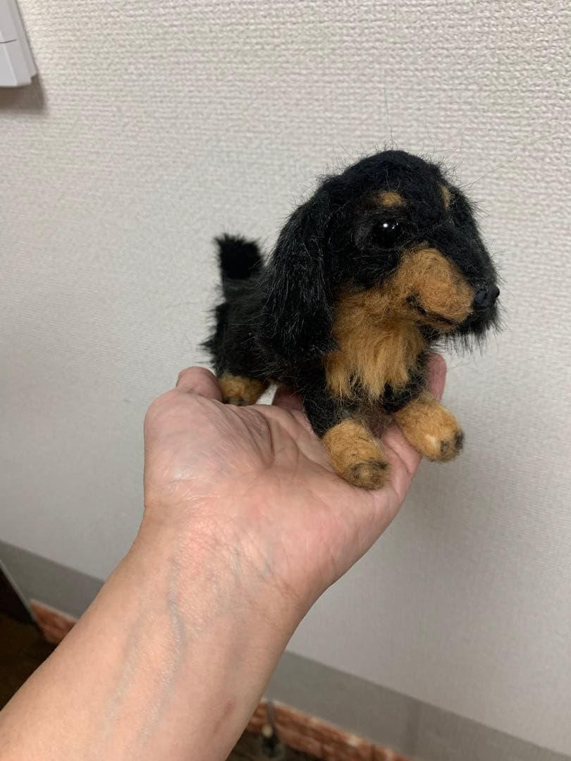えー　　　羊毛フェルト ダックスフンド ぬいぐるみ